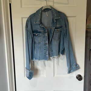 Free People Distressed Jean Jacket